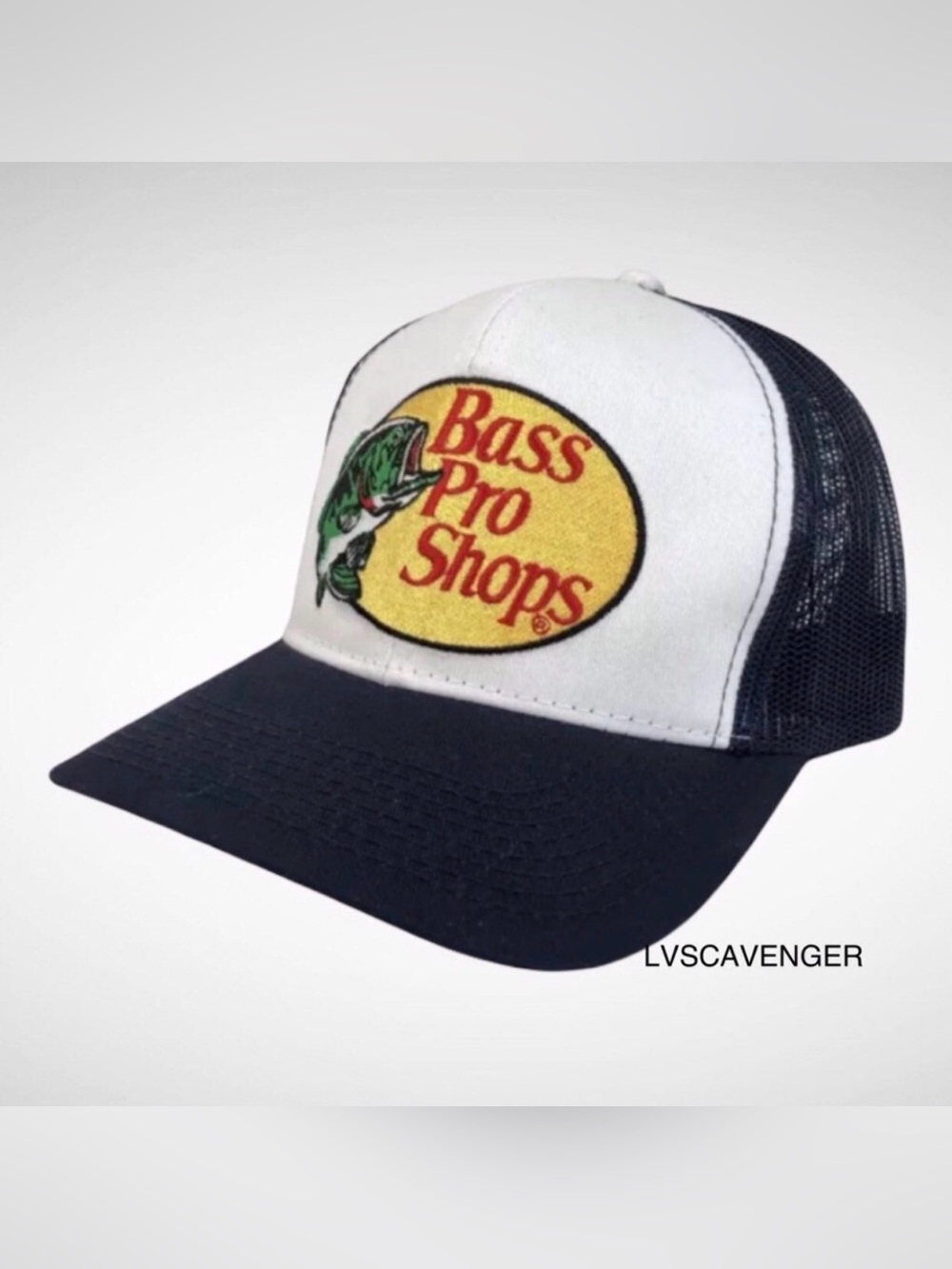 Bass Pro Shops Embroidered NAVY Trucker Hat!